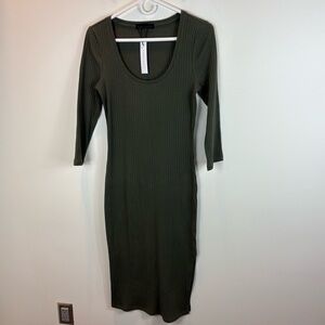 SANCTUARY Ribbed Bodycon Midi Dress